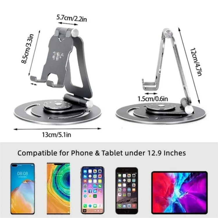 G60 Portable Folding 360-Degree Rotating Desktop Phone Tablet Holder(Black) - Stand by PMC TechLife | Online Shopping South Africa | PMC TechLife | Buy Now Pay Later Mobicred