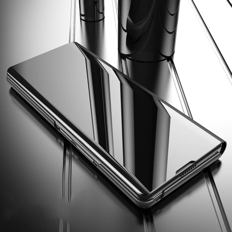 For OPPO Find N3 Plated Mirror Horizontal Flip Leather Phone Case with Holder(Purple) - Find N3 Cases by PMC TechLife | Online Shopping South Africa | PMC TechLife | Buy Now Pay Later Mobicred