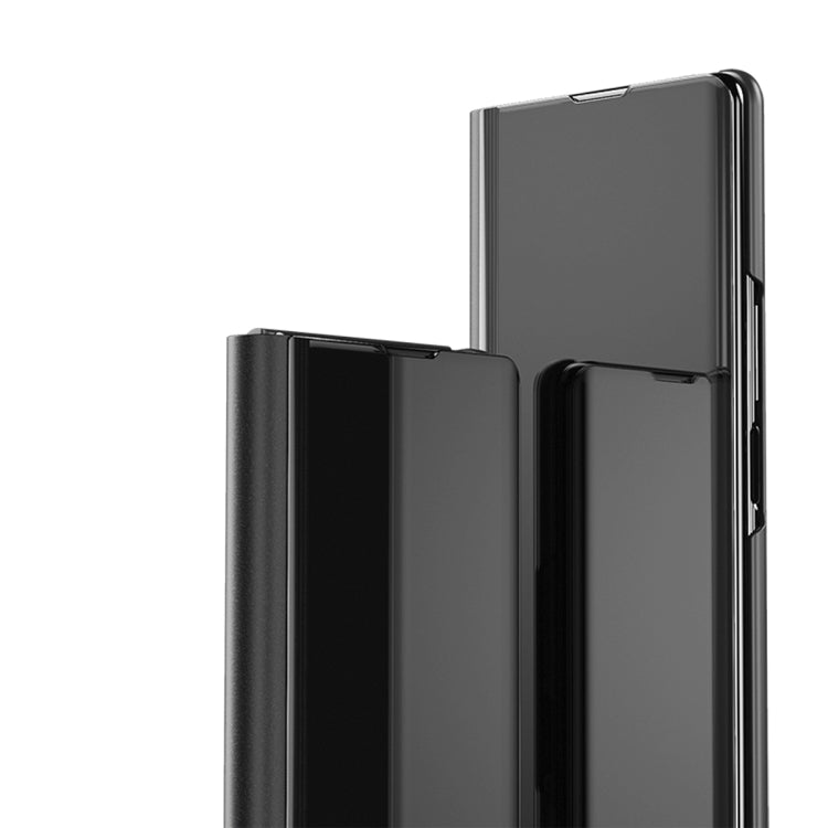 For OPPO Find N3 Plated Mirror Horizontal Flip Leather Phone Case with Holder(Purple) - Find N3 Cases by PMC TechLife | Online Shopping South Africa | PMC TechLife | Buy Now Pay Later Mobicred