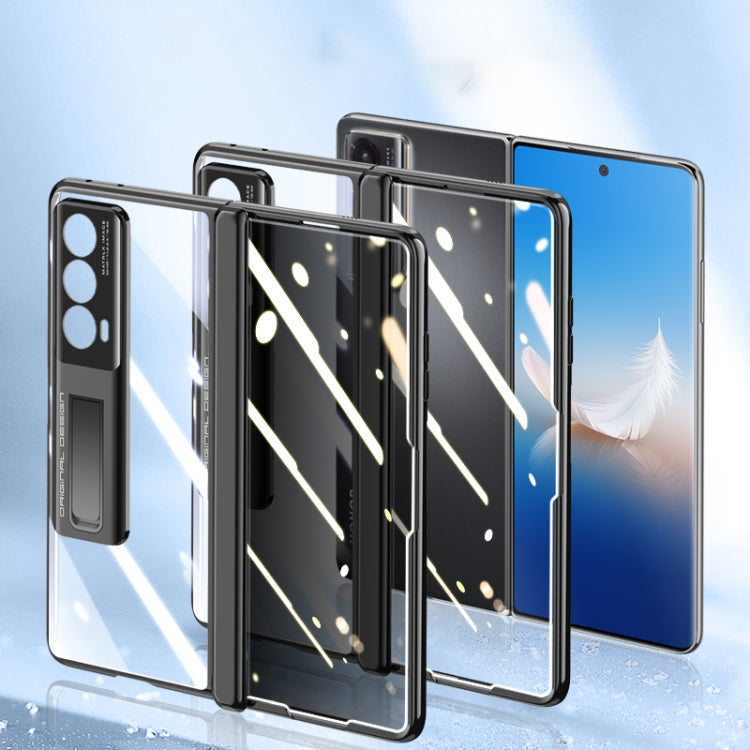 For Honor Magic Vs2 Electroplated Case-film Integral Hinge Shockproof Phone Case(Black) - Honor Cases by PMC TechLife | Online Shopping South Africa | PMC TechLife | Buy Now Pay Later Mobicred