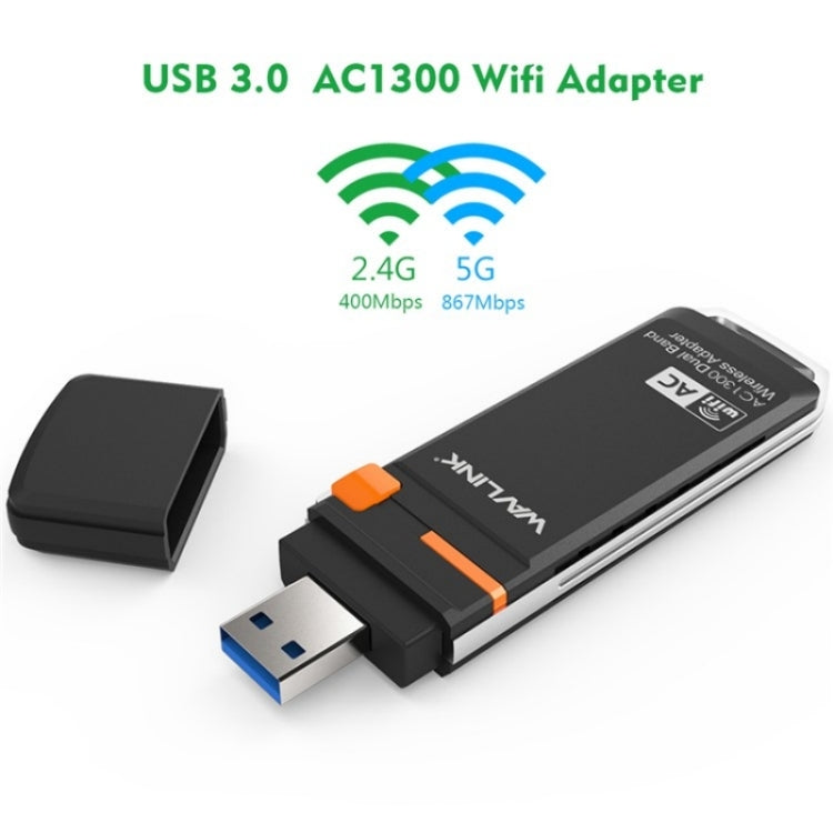 WAVLINK WN688A3D Dual Band Wireless Network Adapter AC1300 Portable USB 3.0 WiFi Dongle - free shipping - PMC Jewellery - Order now!