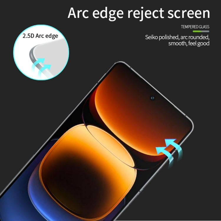 For vivo iQOO 12 MOFI 9H 2.5D Full Screen Tempered Glass Film(Black) - iQOO 12 Tempered Glass by MOFI | Online Shopping South Africa | PMC TechLife