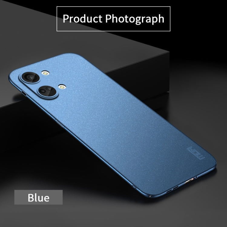 For OnePlus Ace 2V / Nord 3 MOFI Fandun Series Frosted PC Ultra-thin All-inclusive Phone Case(Blue) - OnePlus Cases by MOFI | Online Shopping South Africa | PMC TechLife | Buy Now Pay Later Mobicred