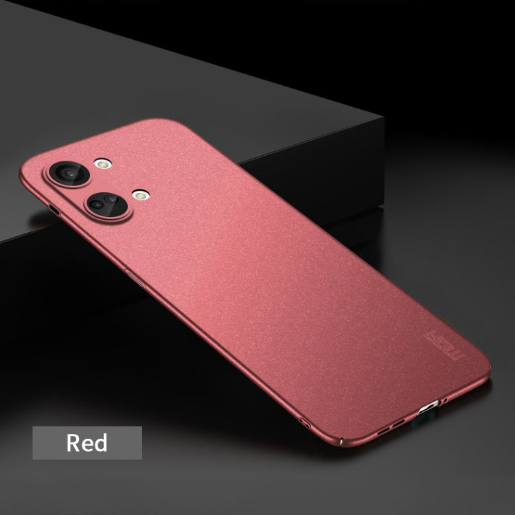 For OnePlus Ace 2V / Nord 3 MOFI Fandun Series Frosted PC Ultra-thin All-inclusive Phone Case(Red) - free shipping - PMC TechLife - Order now!