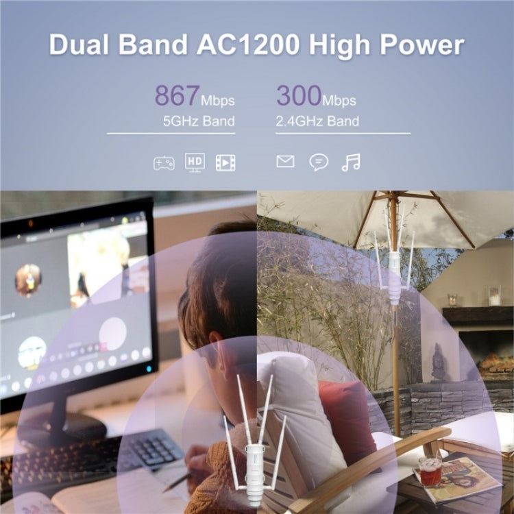 WAVLINK WN572HE4D AC1200 4G LTE WiFi Dual Band 4 Detachable Antennas Router, Plug:EU Plug - free shipping - PMC TechLife - Order now!