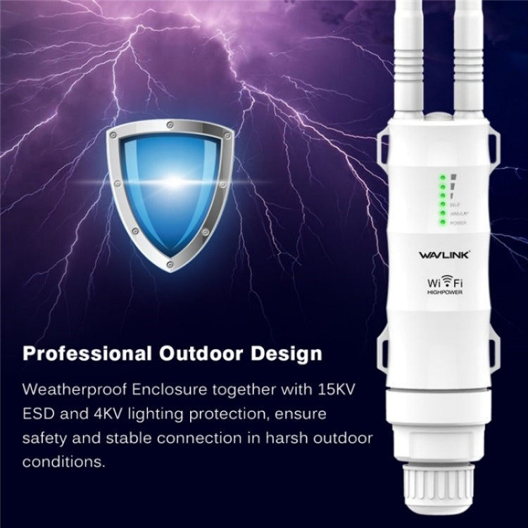 WAVLINK WN570HN2 With PoE Powered WAN/ AP / Repeater Mode 300Mbps Outdoor Router, Plug:US Plug - free shipping - PMC Jewellery - Order now!