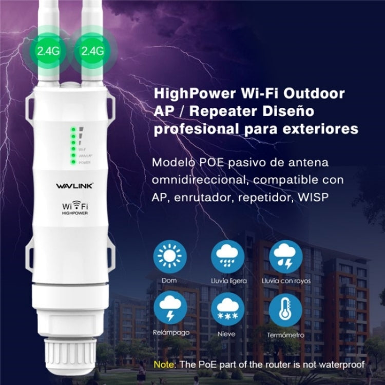 WAVLINK WN570HN2 With PoE Powered WAN/ AP / Repeater Mode 300Mbps Outdoor Router, Plug:AU Plug - free shipping - PMC Jewellery - Order now!