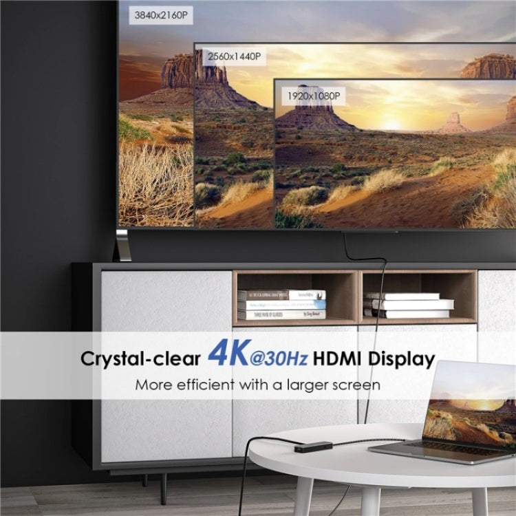 WAVLINK UHP3413 6 in 1 4K Thunderbolt 3 Type-C Devices Hub Adapter USB-C Docking Station - free shipping - PMC Jewellery - Order now!