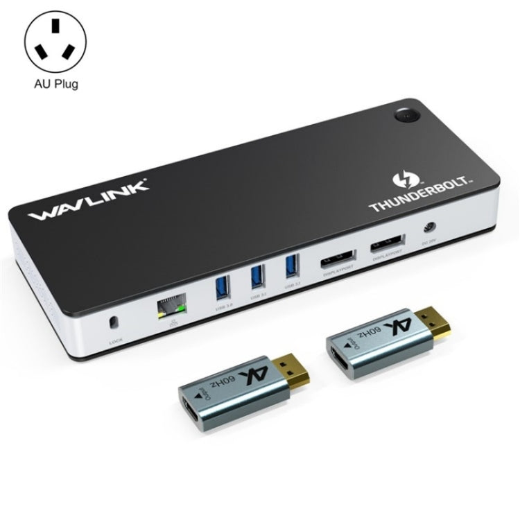 WAVLINK UTD21H 11 in 1 4K Dual DisplayPort Hub Converter Thunderbolt 3 Docking Station, Plug:AU Plug - free shipping - PMc TechLife - Order now!