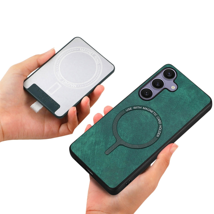 For Samsung Galaxy S25 5G Retro Splitable Magnetic Card Bag Leather Phone Case(Green) - Galaxy Phone Cases by PMC Jewellery | Online Shopping South Africa | PMC Jewellery | Buy Now Pay Later Mobicred