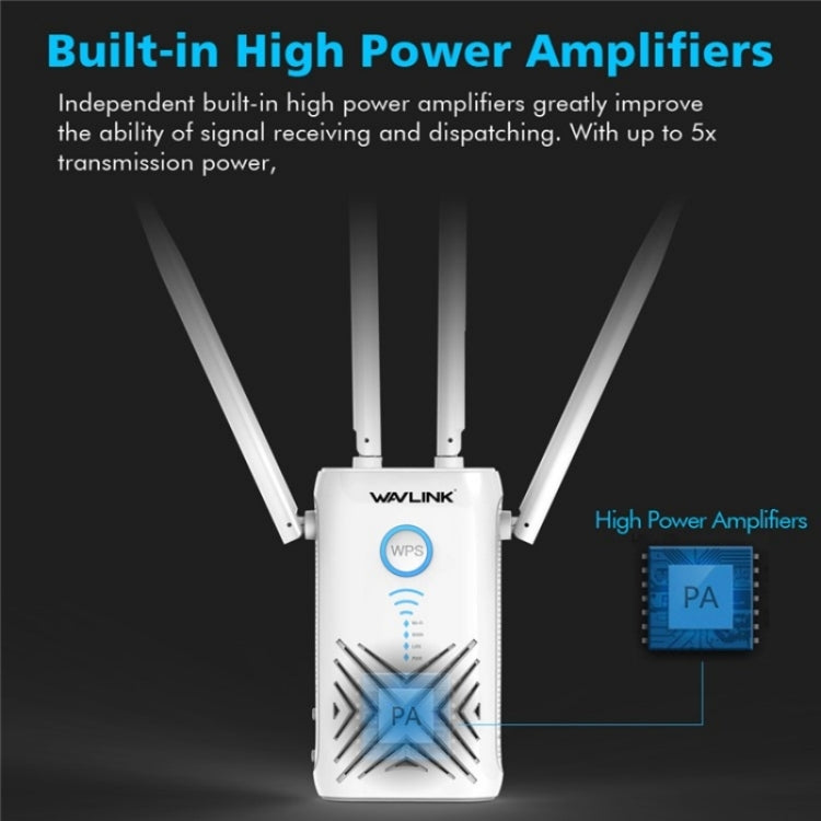 WAVLINK WN579X3 With 5dBi Antennas AC1200 Wireless Router 2.4G / 5G Dual Band WiFi Repeater, Plug:AU Plug - free shipping - PMC Jewellery - Order now!