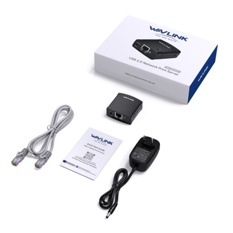 WAVLINK NU72P11 100Mbps Network Print Server USB 2.0 Network Printer Power Adapter(AU Plug) - Printer Accessories by WAVLINK | Online Shopping South Africa | PMC TechLife | Buy Now Pay Later Mobicred