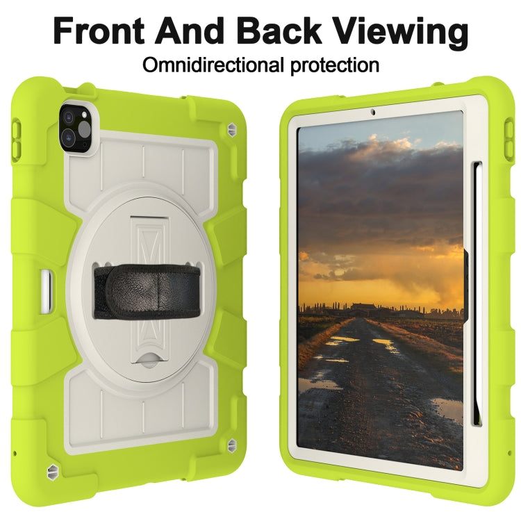 For iPad Air 11 2024 Silicone Hybrid PC Shockproof Tablet Case with Shoulder Strap(Love Birds Green) - iPad Air 11 2024 Cases by PMC TechLife | Online Shopping South Africa | PMC TechLife | Buy Now Pay Later Mobicred