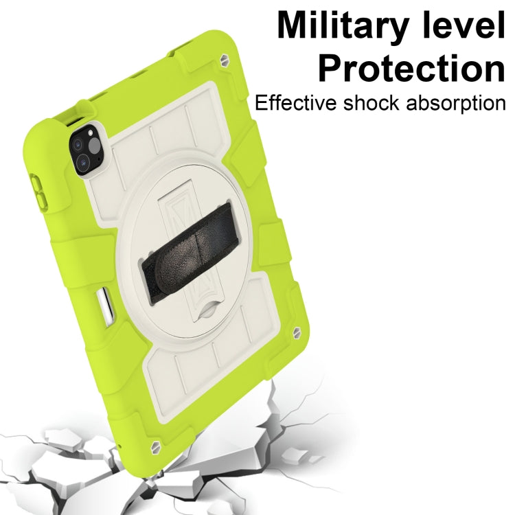 For iPad Air 11 2024 Silicone Hybrid PC Shockproof Tablet Case with Shoulder Strap(Love Birds Green) - iPad Air 11 2024 Cases by PMC TechLife | Online Shopping South Africa | PMC TechLife | Buy Now Pay Later Mobicred