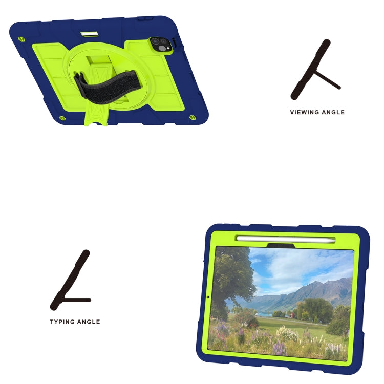 For iPad Air 11 2024 Silicone Hybrid PC Shockproof Tablet Case with Shoulder Strap(Tibetan Turquoise) - iPad Air 11 2024 Cases by PMC TechLife | Online Shopping South Africa | PMC TechLife | Buy Now Pay Later Mobicred