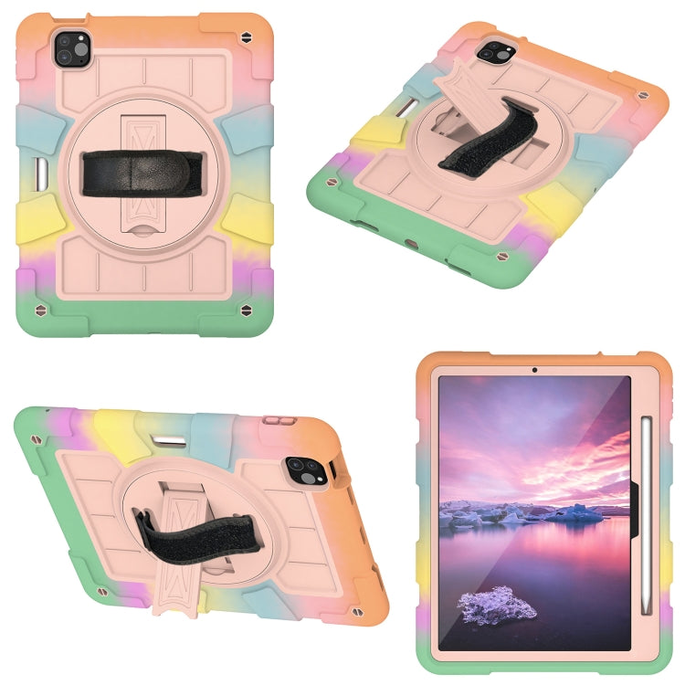 For iPad Air 11 2025 / 2024 Silicone Hybrid PC Shockproof Tablet Case with Shoulder Strap(Colorful Gold) - iPad Air 11 2025 / 2024 Cases by PMC TechLife | Online Shopping South Africa | PMC TechLife | Buy Now Pay Later Mobicred