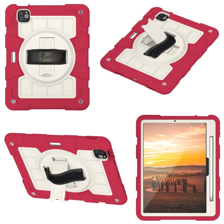 For iPad Pro 11 2024 Silicone Hybrid PC Shockproof Tablet Case with Shoulder Strap(Feifan Magenta) - iPad Pro 11 2024 Cases by PMC TechLife | Online Shopping South Africa | PMC TechLife | Buy Now Pay Later Mobicred