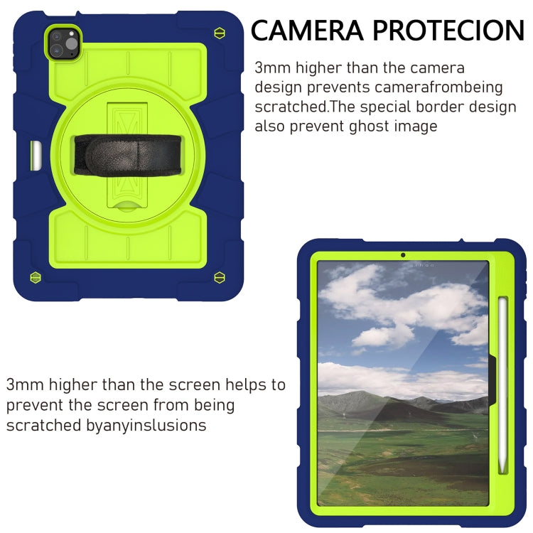 For iPad Pro 11 2024 Silicone Hybrid PC Shockproof Tablet Case with Shoulder Strap(Tibetan Turquoise) - free shipping - PMC TechLife - Order now!