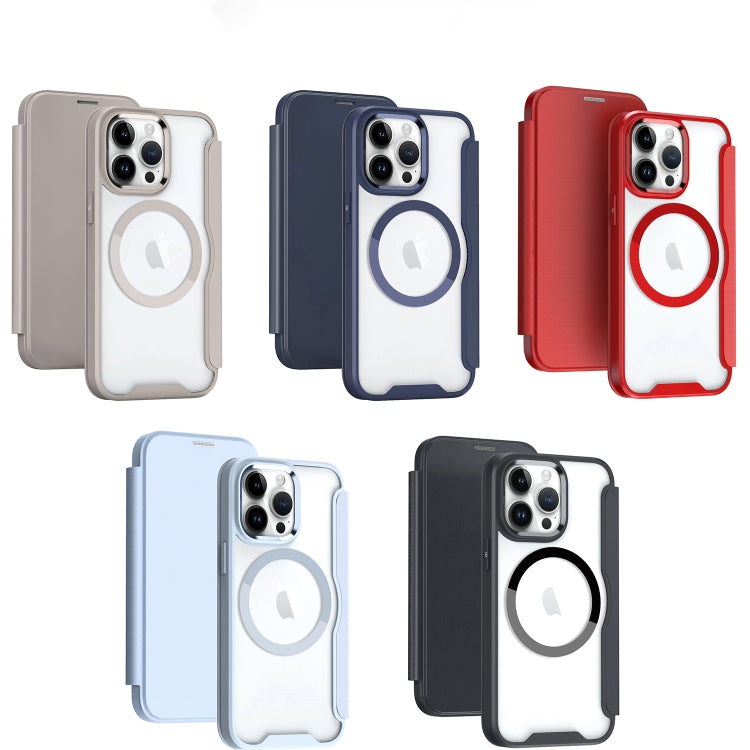 For iPhone 16 RFID Blocking Adsorption Flip MagSafe Leather Phone Case(Red) - free shipping - PMC TechLife - Order now!