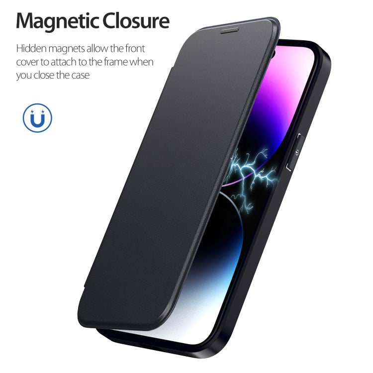 For iPhone 16 Pro RFID Blocking Adsorption Flip MagSafe Leather Phone Case(Black) - iPhone 16 Pro Cases by PMC TechLife | Online Shopping South Africa | PMC TechLife | Buy Now Pay Later Mobicred