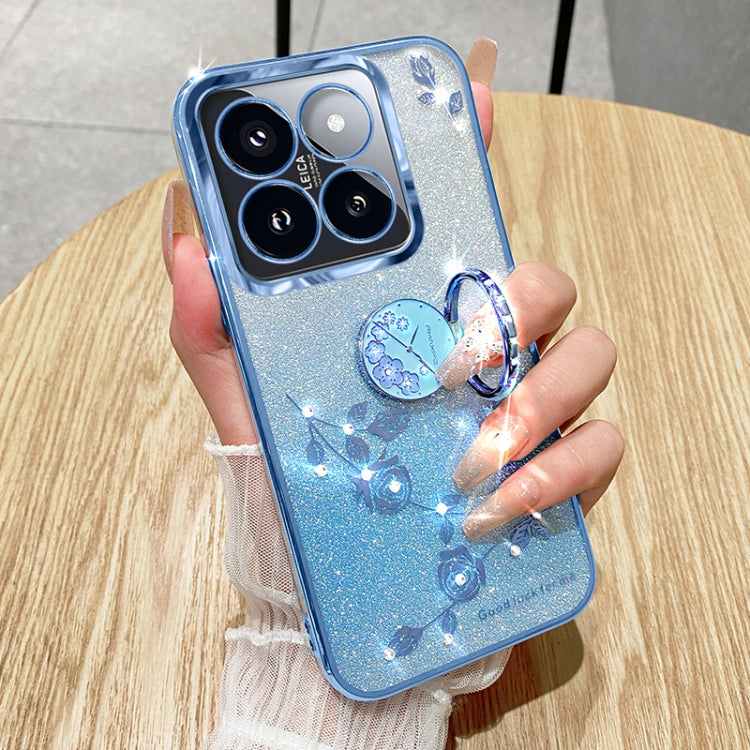 For Xiaomi 14 Pro Gradient Glitter Immortal Flower Ring All-inclusive Phone Case(Purple) - 14 Cases by PMC TechLife | Online Shopping South Africa | PMC TechLife | Buy Now Pay Later Mobicred