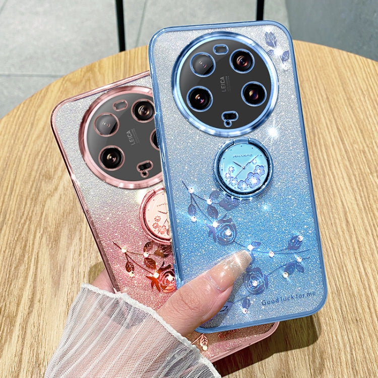 For Xiaomi 13 Ultra Gradient Glitter Immortal Flower Ring All-inclusive Phone Case(Purple) - 13 Ultra Cases by PMC TechLife | Online Shopping South Africa | PMC TechLife | Buy Now Pay Later Mobicred