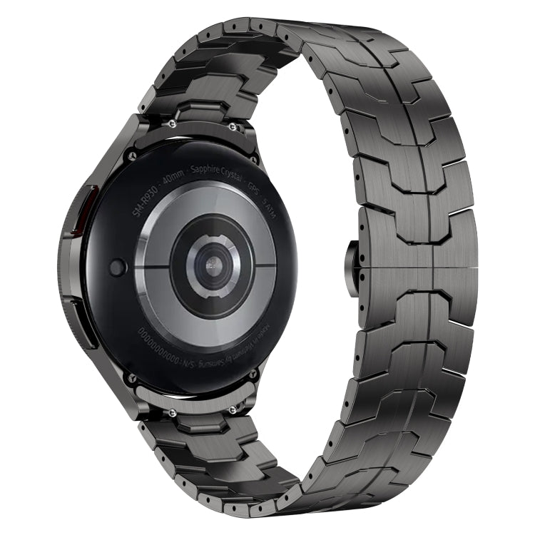 For Samsung Galaxy Watch 6 40 / 44mm Lron Man Curved Connection Stainless Steel Watch Band(Gray) - Watch Bands by PMC TechLife | Online Shopping South Africa | PMC TechLife