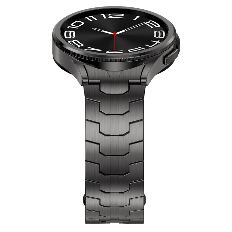 For Samsung Galaxy Watch6 Classic 43 / 47mm Lron Man Curved Connection Stainless Steel Watch Band(Gray) - Watch Bands by PMC TechLife | Online Shopping South Africa | PMC TechLife