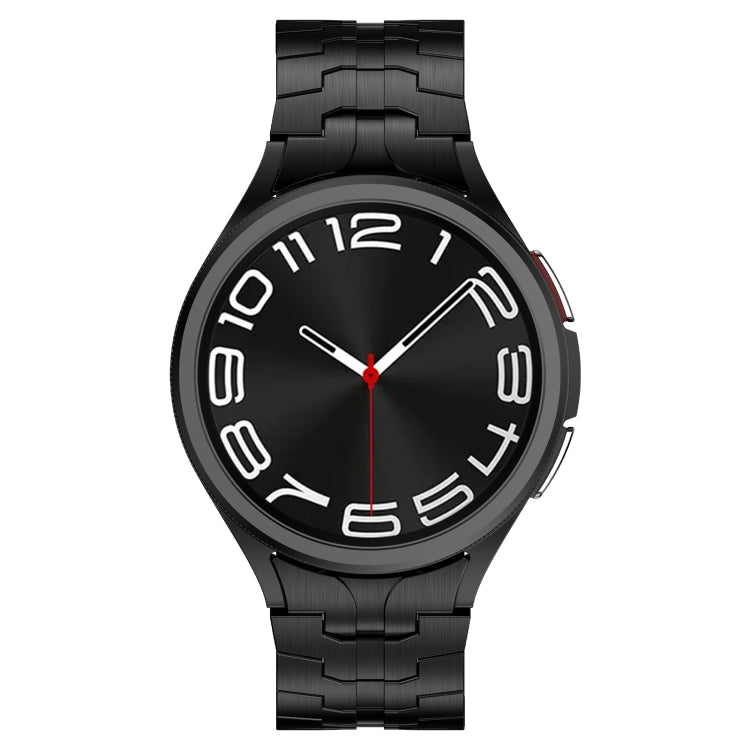 For Samsung Galaxy Watch 5 Pro Lron Man Curved Connection Stainless Steel Watch Band(Black) - Watch Bands by PMC TechLife | Online Shopping South Africa | PMC TechLife | Buy Now Pay Later Mobicred