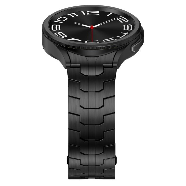 For Samsung Galaxy Watch 5 Pro Lron Man Curved Connection Stainless Steel Watch Band(Black) - Watch Bands by PMC TechLife | Online Shopping South Africa | PMC TechLife | Buy Now Pay Later Mobicred
