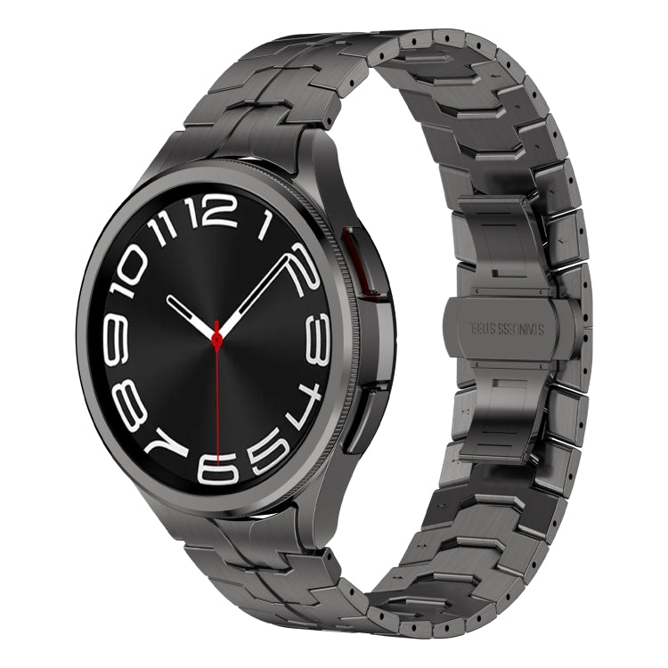 For Samsung Galaxy Watch 5 Pro Lron Man Curved Connection Stainless Steel Watch Band(Gray) - Watch Bands by PMC TechLife | Online Shopping South Africa | PMC TechLife