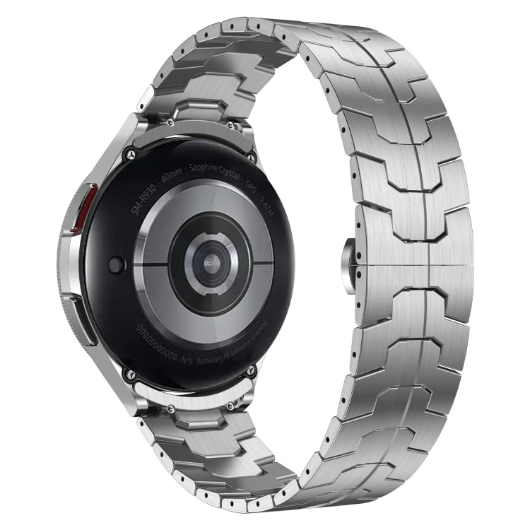 For Samsung Galaxy Watch 4 40 / 44mm Lron Man Curved Connection Stainless Steel Watch Band(Gray) - free shipping - PMC TechLife - Order now!