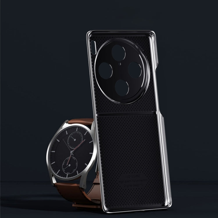 For vivo X100 Pro Electroplating Plain-leather All-inclusive Shockproof Phone Case(White) - X100 Pro Cases by PMC TechLife | Online Shopping South Africa | PMC TechLife | Buy Now Pay Later Mobicred