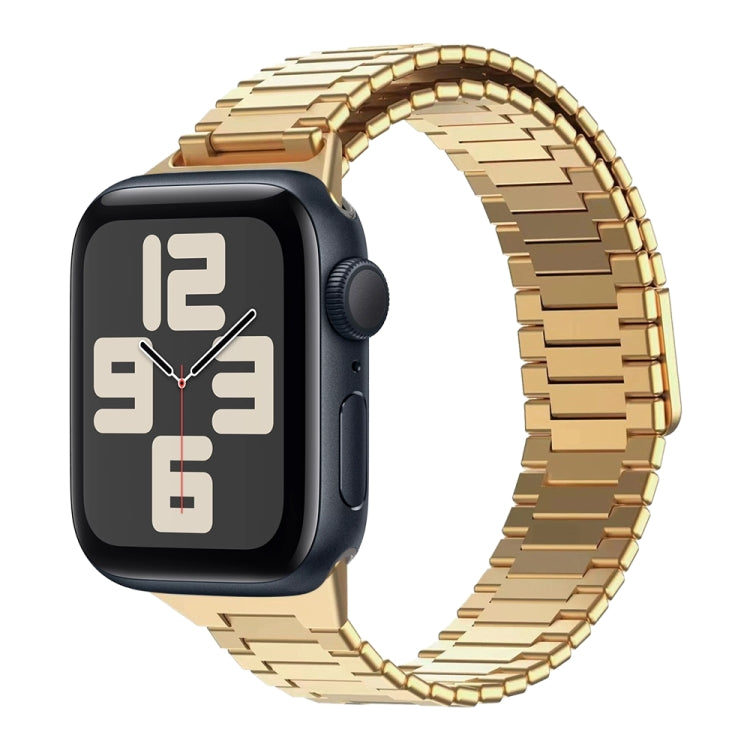 For Apple Watch SE 2023 40mm Bamboo Magnetic Stainless Steel Metal Watch Strap(Gold) - free shipping - PMC TechLife - Order now!