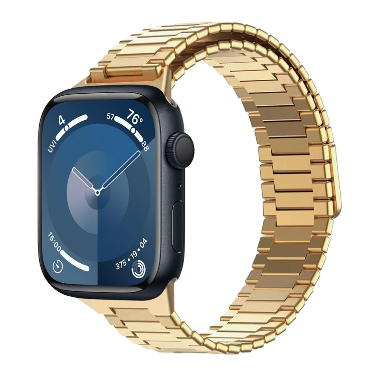 For Apple Watch Series 9 45mm Bamboo Magnetic Stainless Steel Metal Watch Strap(Gold) - free shipping - PMC TechLife - Order now!