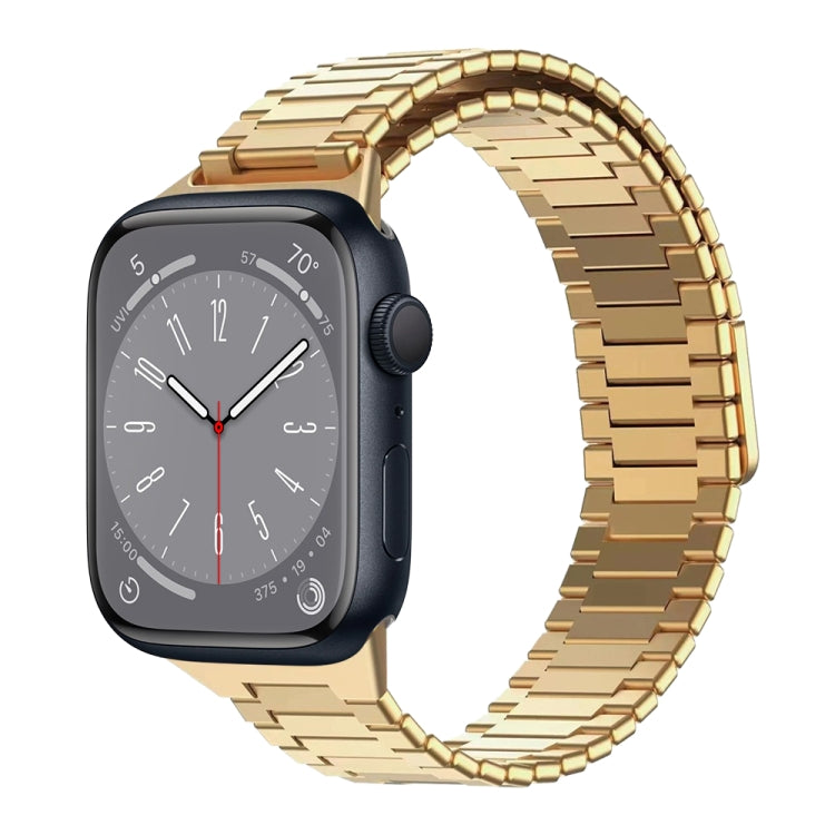 For Apple Watch Series 8 45mm Bamboo Magnetic Stainless Steel Metal Watch Strap(Gold) - free shipping - PMC TechLife - Order now!