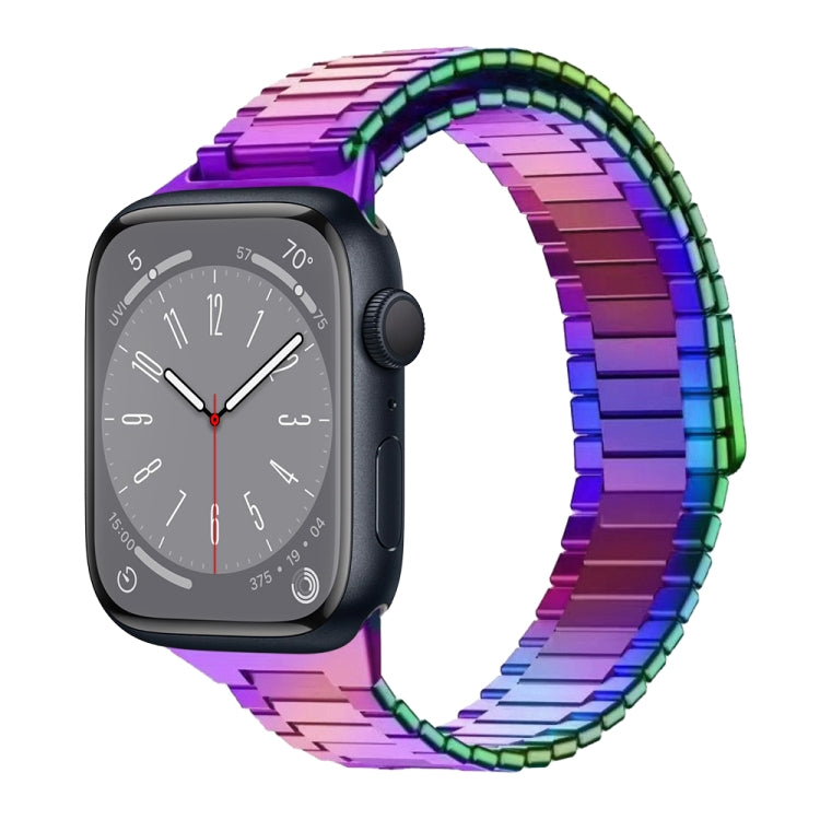 For Apple Watch Series 8 45mm Bamboo Magnetic Stainless Steel Metal Watch Strap(Color) - Watch Bands by PMC TechLife | Online Shopping South Africa | PMC TechLife