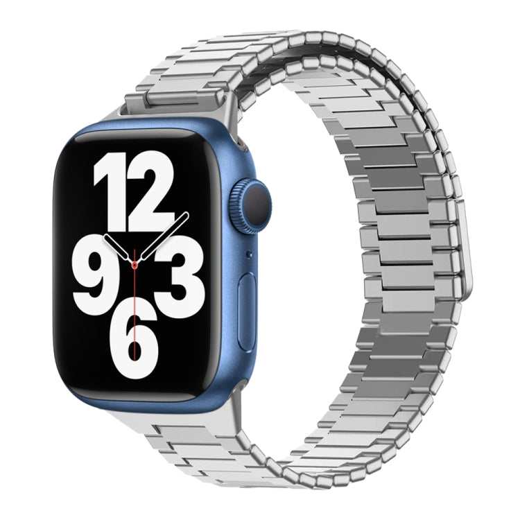 For Apple Watch Series 7 41mm Bamboo Magnetic Stainless Steel Metal Watch Strap(Silver) - free shipping - PMC TechLife - Order now!