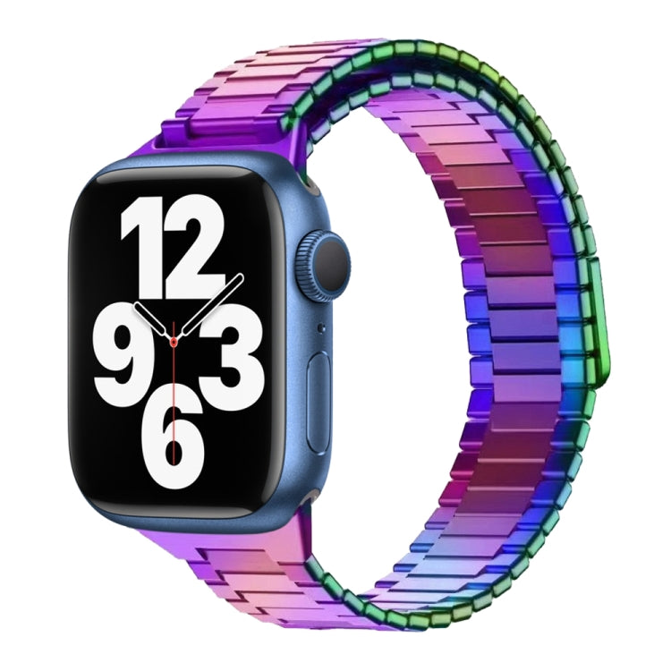For Apple Watch Series 7 41mm Bamboo Magnetic Stainless Steel Metal Watch Strap(Color) - Watch Bands by PMC TechLife | Online Shopping South Africa | PMC TechLife