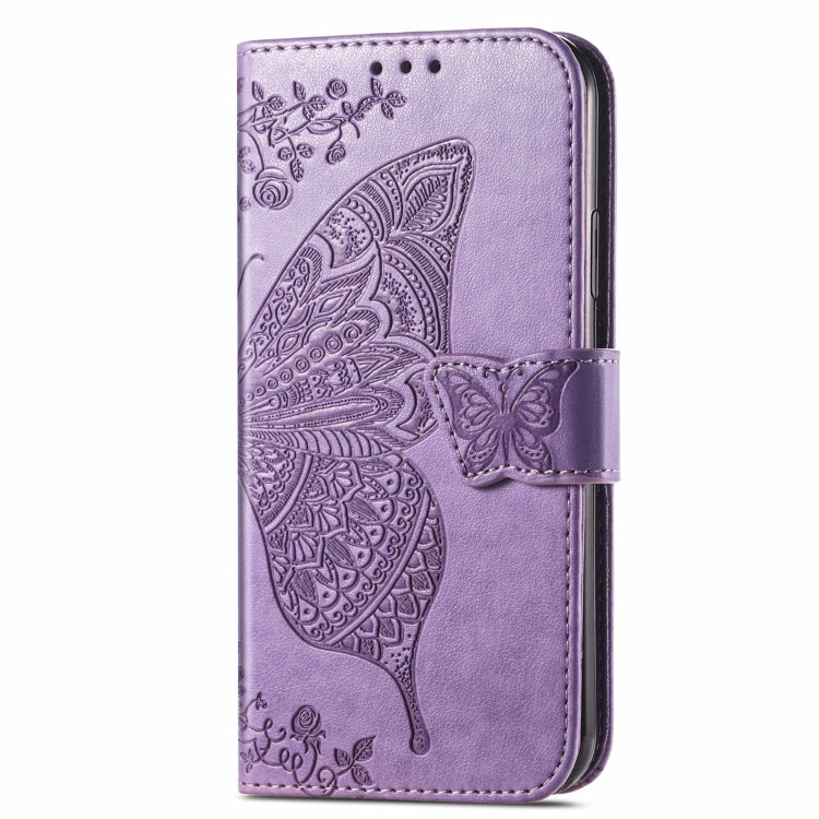 For Blackview A96 Butterfly Love Flower Embossed Leather Phone Case(Light Purple) - More Brand by PMC TechLife | Online Shopping South Africa | PMC TechLife | Buy Now Pay Later Mobicred