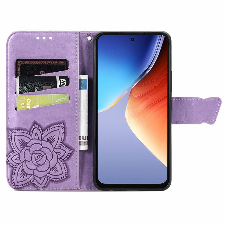 For Blackview A96 Butterfly Love Flower Embossed Leather Phone Case(Light Purple) - More Brand by PMC TechLife | Online Shopping South Africa | PMC TechLife | Buy Now Pay Later Mobicred