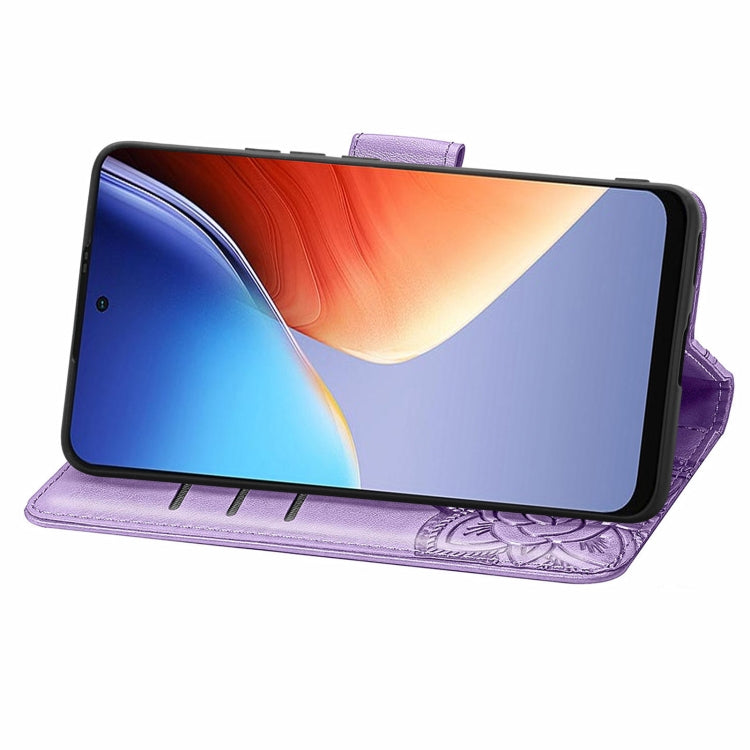 For Blackview A96 Butterfly Love Flower Embossed Leather Phone Case(Light Purple) - More Brand by PMC TechLife | Online Shopping South Africa | PMC TechLife | Buy Now Pay Later Mobicred