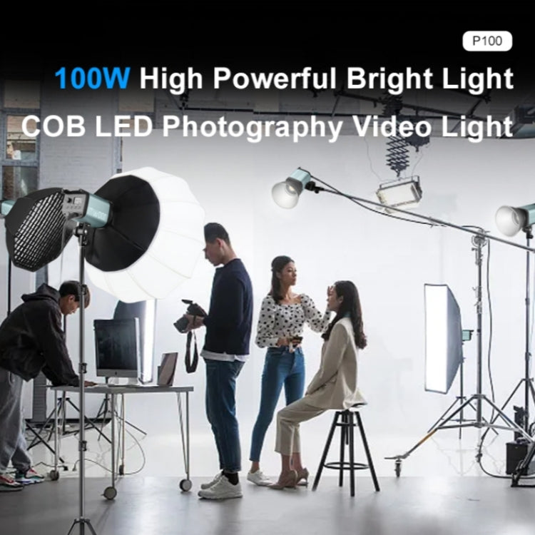 VLOGLITE P100 Professional Photography Video Fill Light 100W High Powerful Bright COB LED Light, Plug:EU Plug - free shipping - PMC TechLife - Order now!