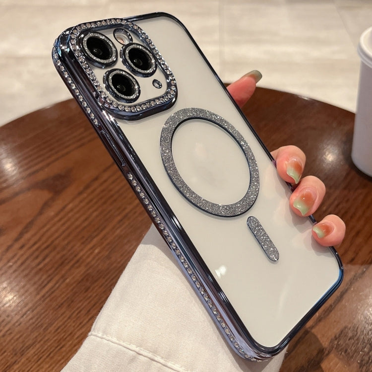 For iPhone 16 Pro Diamond Plated MagSafe TPU Phone Case(Blue) - free shipping - PMC TechLife - Order now!