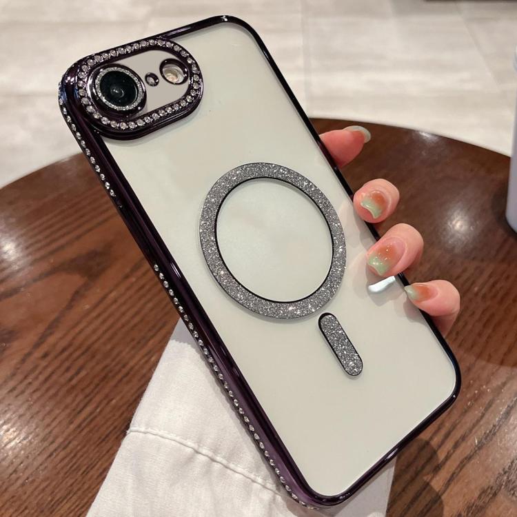 For iPhone 16e Diamond Plated MagSafe TPU Phone Case(Purple) - iPhone 16e Cases by PMC TechLife | Online Shopping South Africa | PMC TechLife | Buy Now Pay Later Mobicred