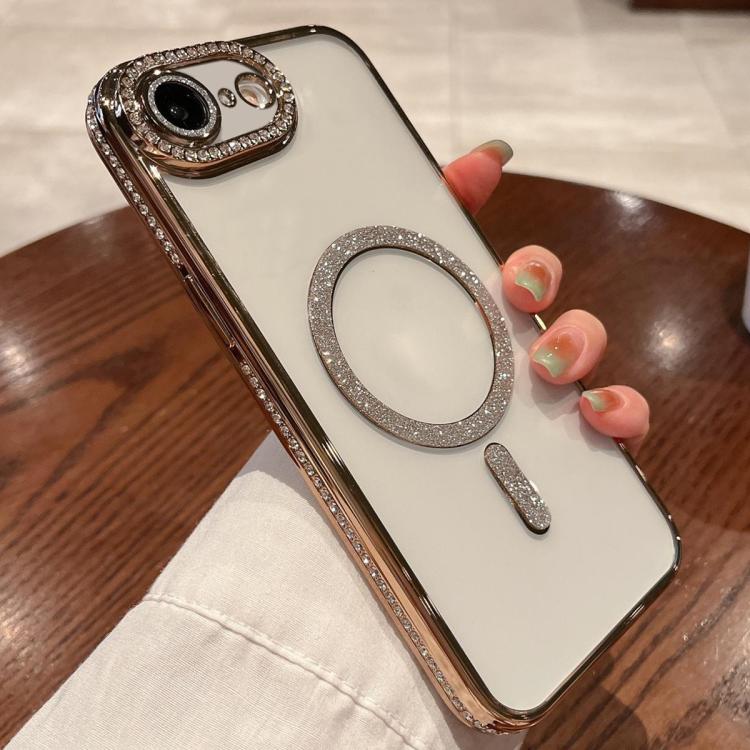 For iPhone 16e Diamond Plated MagSafe TPU Phone Case(Gold) - iPhone 16e Cases by PMC TechLife | Online Shopping South Africa | PMC TechLife | Buy Now Pay Later Mobicred