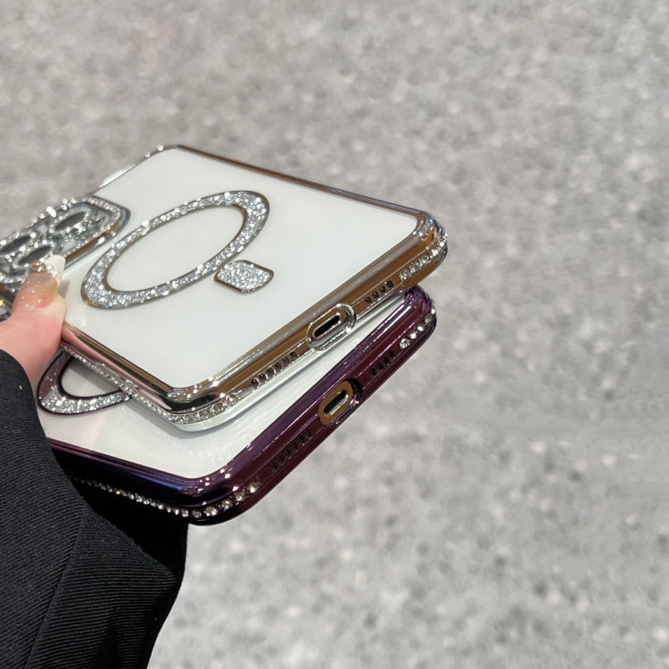For iPhone 16 Plus Diamond Plated MagSafe TPU Phone Case(Pink) - iPhone 16 Plus Cases by PMC TechLife | Online Shopping South Africa | PMC TechLife | Buy Now Pay Later Mobicred
