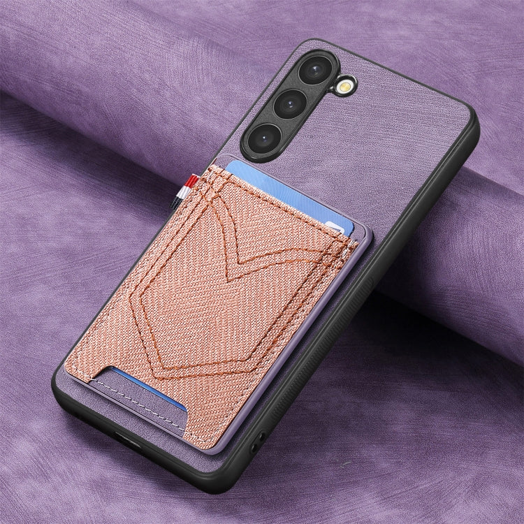 For Samsung Galaxy S25 5G Denim Texture Leather Skin Phone Case with Card Slot(Purple) - Galaxy S25 5G Cases by PMC Jewellery | Online Shopping South Africa | PMC Jewellery | Buy Now Pay Later Mobicred