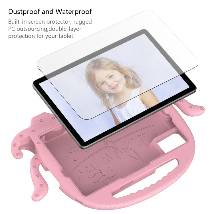 For Samsung Galaxy Tab S9 / S9 FE / S7 / S8 Octopus Style EVA Hybrid PC Shockproof Tablet Case with Strap(Pink) - free shipping - PMC Jewellery - Order now!