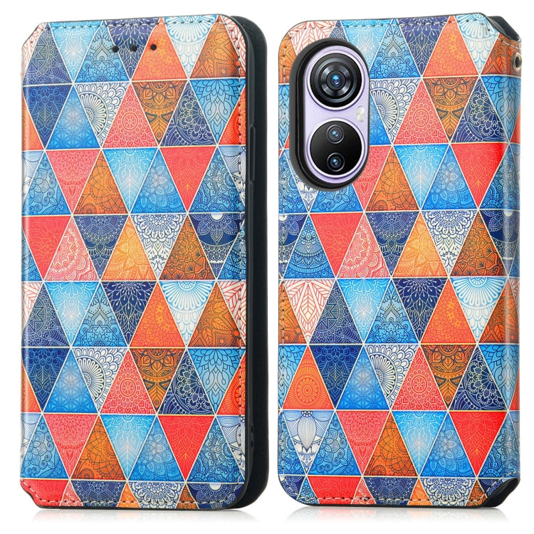 For Blackview A200 Pro CaseNeo Colorful Magnetic Leather Phone Case(Rhombus Mandala) - More Brand by PMC TechLife | Online Shopping South Africa | PMC TechLife